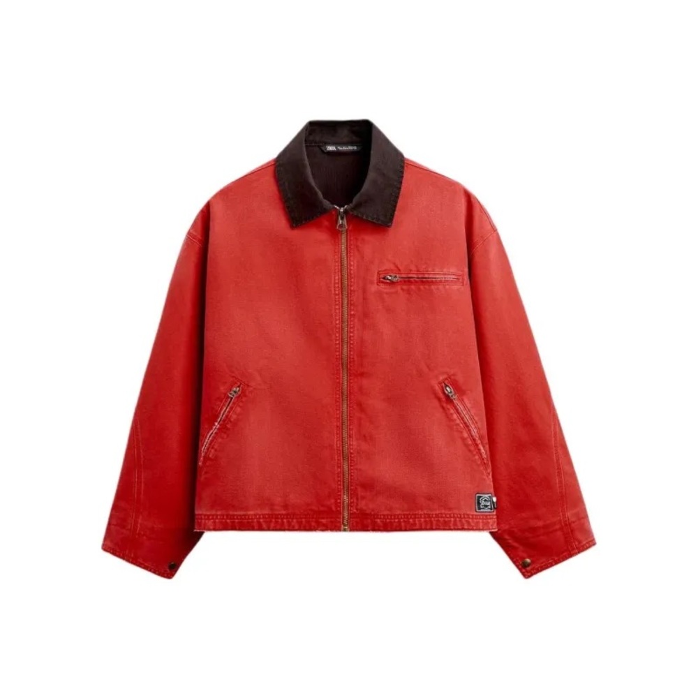 Zara Black Jacket with Red Accents new without the tags
